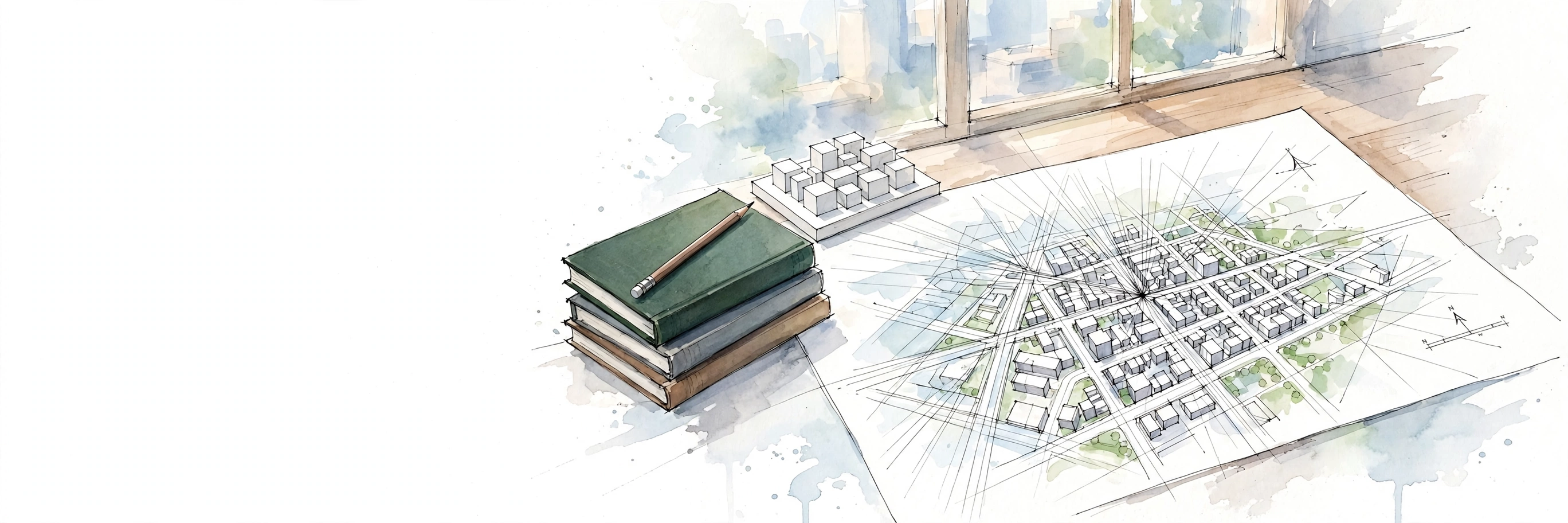 Sketch: a plan on the desk